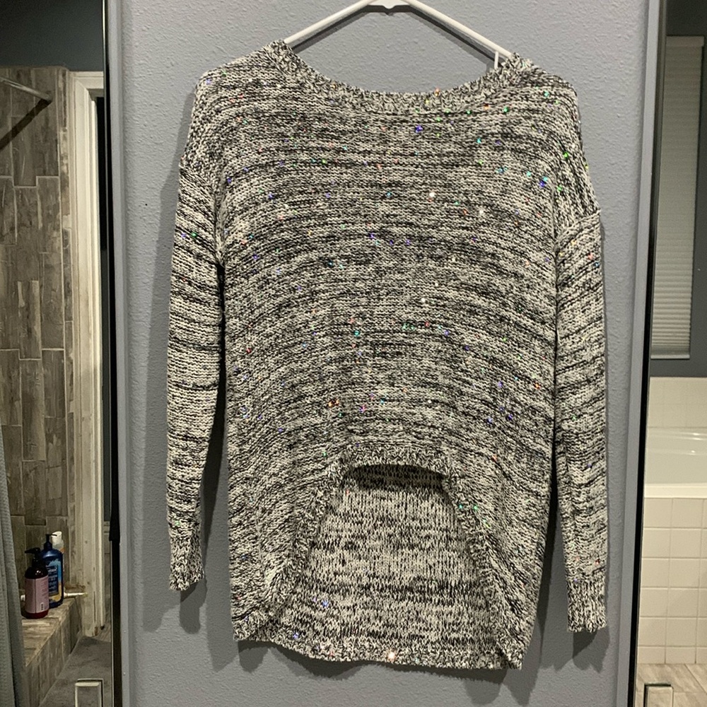 Sequin gray sweater